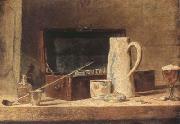 Jean Baptiste Simeon Chardin Pipe and Jug (mk08) oil painting